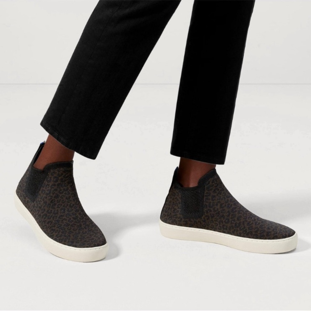 Rothy’s Espresso Spot Chelsea High Top Sneakers - Size 8